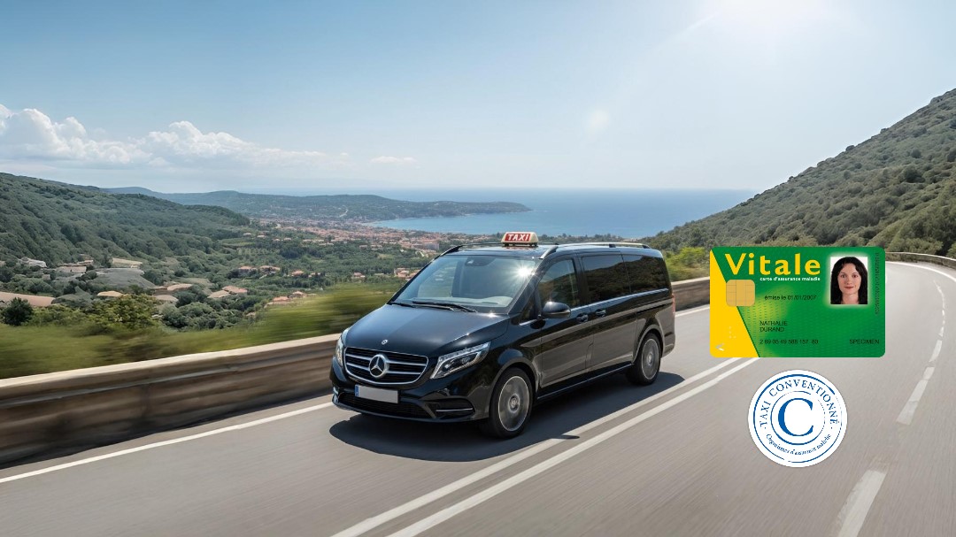 Taxi conventionné aidant un patient